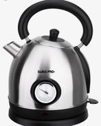 Waterkoker Retrolook RVS. Nu €27,50, Witgoed en Apparatuur, Waterkokers, 1 tot 2 liter, Ophalen of Verzenden, Nieuw, Rvs