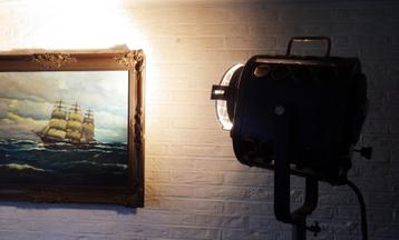 * Studio lamp op driepoot* Vintage industrieel. beschikbaar voor biedingen