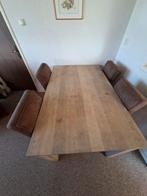 Tafel licht eiken met 4 stoelen, Huis en Inrichting, Ophalen