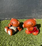 2 kleine tuinbeeldjes van beertjes, Ophalen of Verzenden, Zo goed als nieuw, Steen