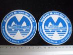 2x sticker rederij M. van der Werf sneek logo, Verzenden, Zo goed als nieuw, Bedrijf of Vereniging