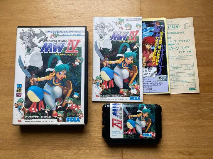 Monster world IV sega mega drive, Spelcomputers en Games, Games | Sega, Zo goed als nieuw, Mega Drive, Racen en Vliegen, 1 speler