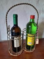 Flessendrager met 2 flessen, lees beschrijving., Ophalen of Verzenden