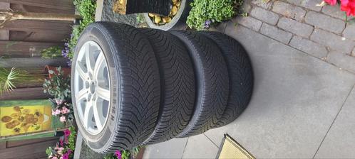 Gebruikte lichtmetalen velgen met Continental winterbanden, Auto-onderdelen, Banden en Velgen, Winterbanden, 16 inch, 205 mm, Personenwagen