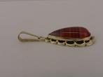 Gouden hanger met streepagaat                            G32, Gebruikt, ., Ophalen of Verzenden, .