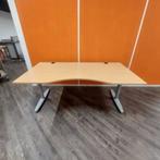 Kinnarps  bureau met slinger en kabelgoot 180x90xH62-82,24st, Huis en Inrichting, Bureaus, Verzenden, In hoogte verstelbaar, Gebruikt
