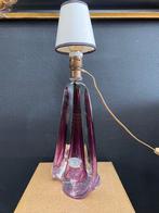 Val Saint Lambert Tafellamp, smal kapje. 49 cm, Minder dan 50 cm, Glas, Ophalen of Verzenden, Zo goed als nieuw