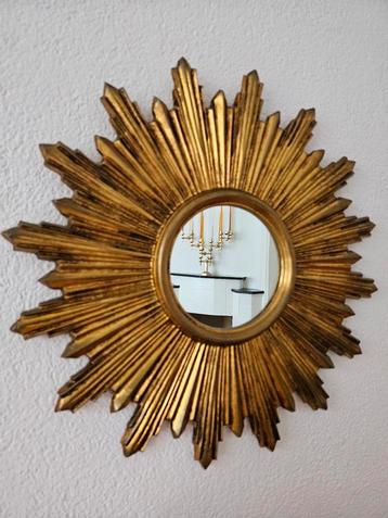 Vintage Sunburst Mirror 60s oude zonnespiegel  beschikbaar voor biedingen