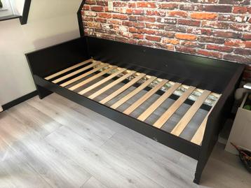 Zwart Houten Bedbank - 90x200 cm beschikbaar voor biedingen