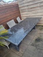 Granieten tuintafel, Tuin en Terras, Ophalen, Gebruikt, Overige materialen