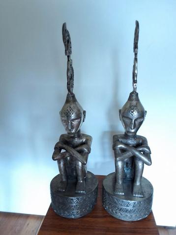 Antiek stel man vrouw. Raja Tanimbar, Sumba, Molukken tribal beschikbaar voor biedingen