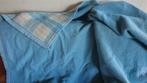 Hatema Orlon blauw geruite vintage kleed, 190 x 220, Ophalen, Gebruikt