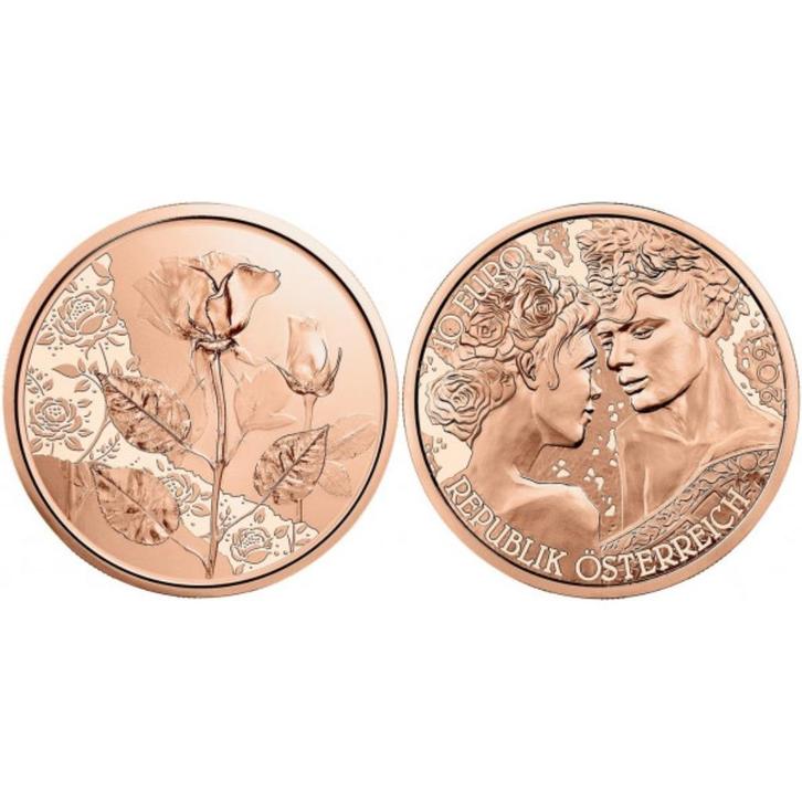 10 euro Oostenrijk 2021 - De Roos - UNC, Postzegels en Munten, Munten | Europa | Euromunten, Losse munt, 10 euro, Oostenrijk, Verzenden