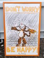 Don't worry be Happy, 75 tot 150 cm, Raamkozijn, Ophalen of Verzenden, Zo goed als nieuw