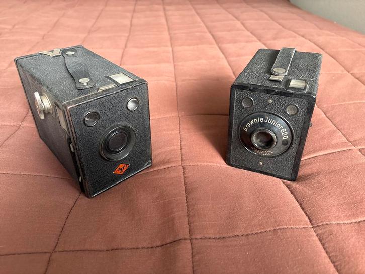 Vintage Camera Set: Agfa & Brownie Junior, Audio, Tv en Foto, Fotocamera's Analoog, Gebruikt, Compact, Ophalen of Verzenden