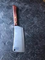 Oud hakmes vleesmes bijl NaBel inox hout koperen schroeven, Ophalen of Verzenden, Zo goed als nieuw