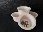 4 Soufflé ovenschaaltjes V&B met rise rozenknop, Ophalen of Verzenden