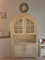 Vintage buffetkast met glazen deuren, Ophalen, 100 tot 150 cm, Glas, Vintage