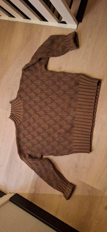 Bruine trui met patroon - Maat M beschikbaar voor biedingen