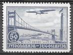 Joegoslavie: Mi. 427 uit 1940    vliegtuig  schepen  brug, Postzegels en Munten, Postzegels | Europa | Overig, Ophalen of Verzenden