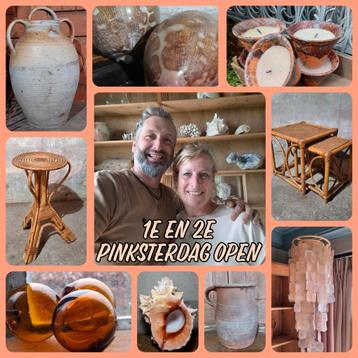 Oude brocante vintage curiosa zink pinksteren open huis dag beschikbaar voor biedingen