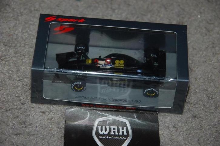 1:43 JORDAN 191 F1 SILVERSTONE TEST SAPRK S8076 WRH, Hobby en Vrije tijd, Modelauto's | 1:43, Zo goed als nieuw, Auto, Overige merken