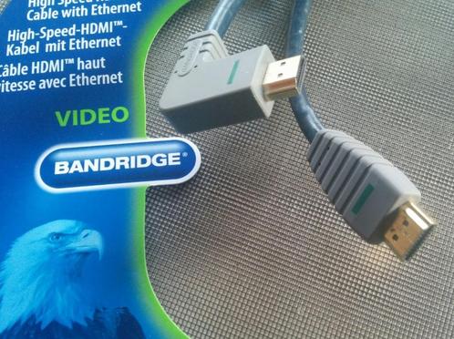 HDMI kabel 5 meter haaks : 4K, 3D TV, ethernet, Audio, Tv en Foto, Audiokabels en Televisiekabels, Nieuw, HDMI-kabel, 5 tot 10 meter