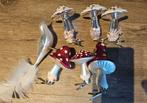 Vintage Kerstboomversiering - Paddenstoelen & Vogel, Ophalen of Verzenden