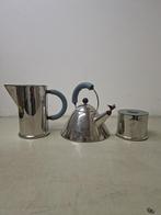 Alessi set – fluitketel met vogel, waterkan en voorraadbakje, Ophalen of Verzenden, Gebruikt