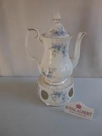 Royal Albert Blue Blossom koffiepot met theelicht, Ophalen of Verzenden, Zo goed als nieuw, Porselein, Overige typen