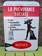 Emaillebord verzekeringsbord La Prevoyance Sociale Agence, Ophalen of Verzenden