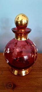 Antieke parfumverstuiver Boheems Tsjechië, Antiek en Kunst, Antiek | Glas en Kristal, Ophalen of Verzenden