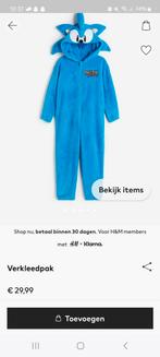 Sonic onesie 134/140, Jongen of Meisje, Zo goed als nieuw, H&M, Ophalen