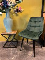 Leuke velvet stoel in 3 kleuren bruin zwart groen, Huis en Inrichting, Stoelen, Overige kleuren, Stof, Nieuw, Sfeervol