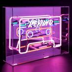 Locomocean Tafellamp Neonlamp - Sign Box Rewind Cassette led, Huis en Inrichting, Ophalen, Zo goed als nieuw, Glas, Minder dan 50 cm