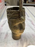 Benin-stijl bronzen hoofd – Nigeriaanse kunst 20e eeuw, Verzenden