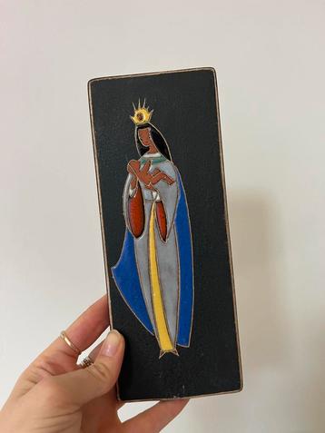 Ruscha Wandtegel Madonna met Kind, jaren 60 beschikbaar voor biedingen