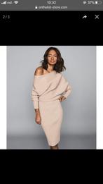 Reiss beige gebreide jurk M, Ophalen of Verzenden, Zo goed als nieuw, Beige, Onder de knie