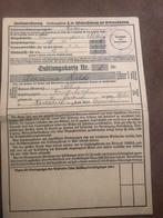 Duitse Arbeidsongeschiktheidsverzekering 1937, Verzamelen, Militaria | Tweede Wereldoorlog, Ophalen of Verzenden, Landmacht, Duitsland