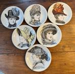 6x Antieke Porcelaine de Paris Borden – Frans Vintage, Antiek en Kunst, Ophalen