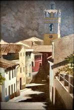 Ryan Bongers, Italiaans stadsgezicht, olieverfschilderij, Ophalen of Verzenden