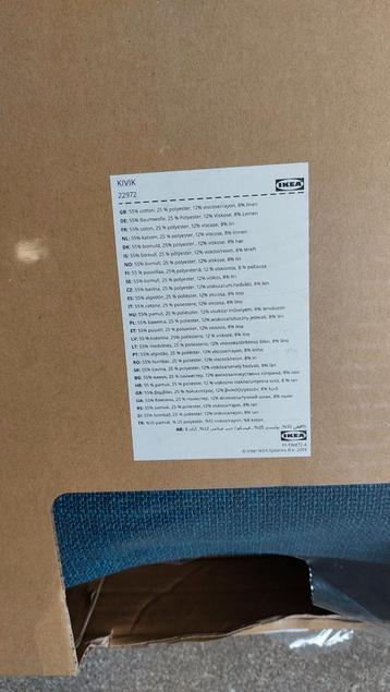 Nieuw in doos. Ikea bankhoes Kivik kleur: blauw. - afbeelding 5