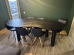 Modern Eettafel met Stoelen Dining Room Table Black Zwart, Ophalen, 100 tot 150 cm, Eikenhout, 200 cm of meer