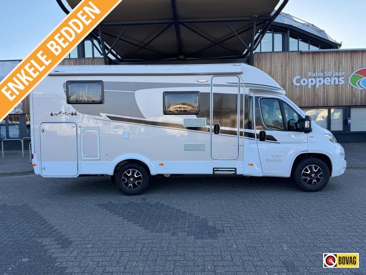 Carado T 337 2019 ENKELE BEDDEN!!!, Caravans en Kamperen, Campers, Bedrijf, tot en met 3, Half-integraal, Carado, Fiat, Diesel