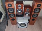 Kleine audio lot partij! Speakers, sub en 3 versterkers!, Gebruikt, Speakers, Ophalen, Overige merken