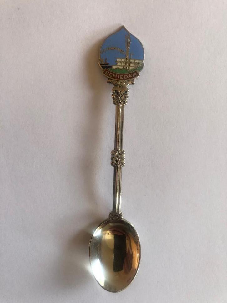 Emaille Europoort Schiedam lepeltje. Lepel theelepeltje., Antiek en Kunst, Antiek | Bestek, Ophalen of Verzenden