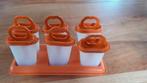 Tupperware ijs vormpjes ijs maker vintage retro oranje nieuw, Ophalen of Verzenden, Nieuw, Oranje, Overige typen