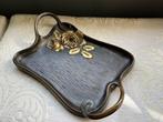 Art nouveau, bronzen dienblad, gesigneerd, Antiek en Kunst, Antiek | Koper en Brons, Ophalen of Verzenden, Brons