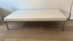 Salontafel wit met rvs glans poten, Ophalen, Gebruikt, 100 tot 150 cm, 50 tot 100 cm