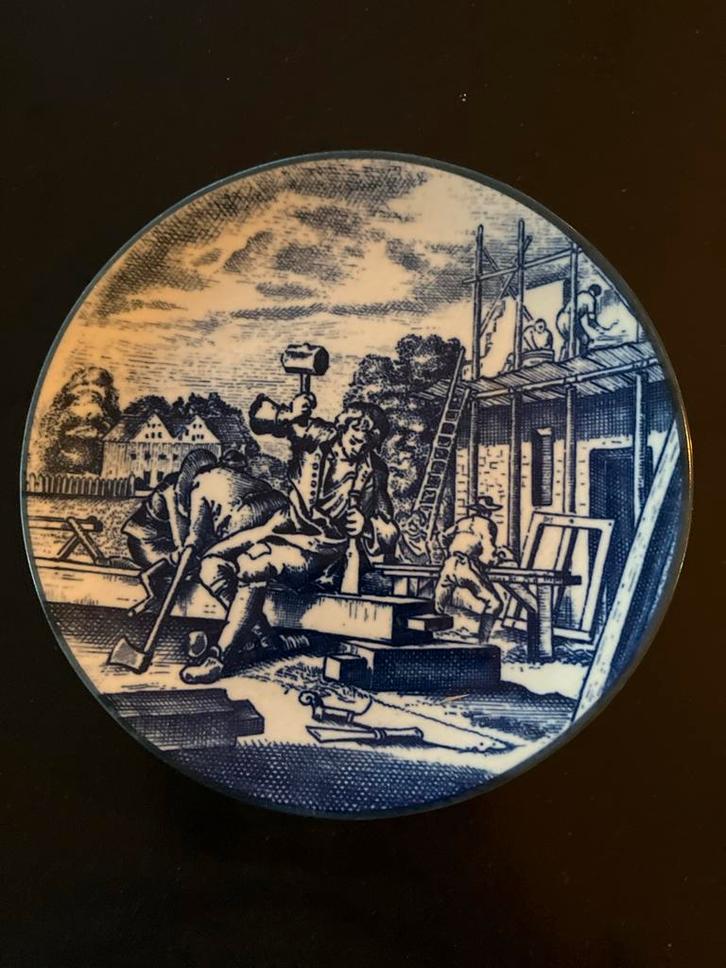 Delftsblauw Wandbord Timmerman, Antiek en Kunst, Antiek | Wandborden en Tegels, Ophalen
